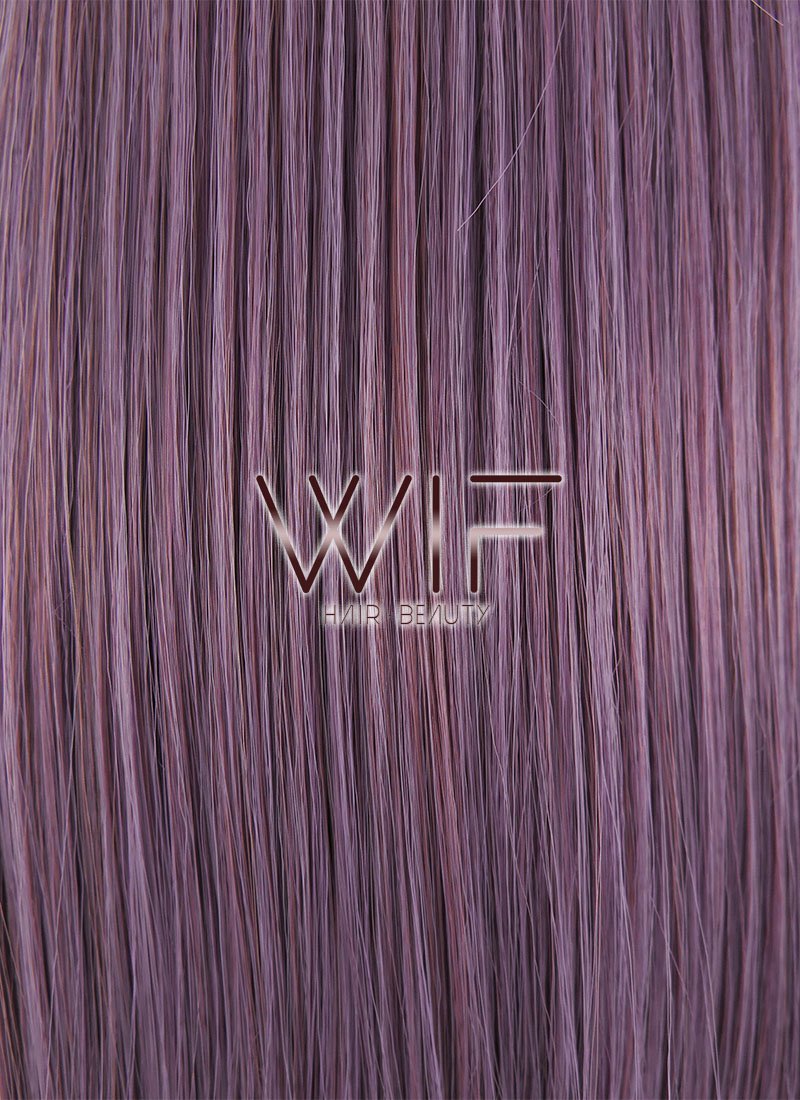24" Wavy Ash Purple Lace Front Synthetic Wig LF1619