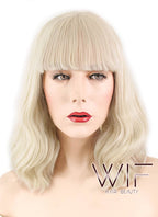 14" Wavy Light Blonde Lace Front Synthetic Wig LF1621