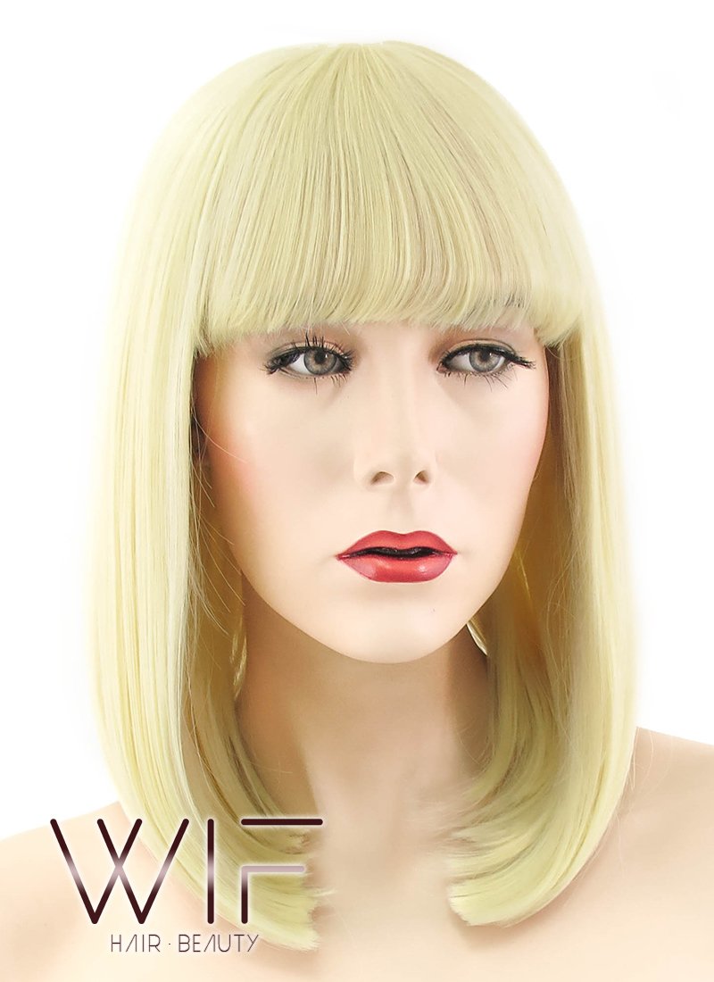 14" Straight Light Blonde Lace Front Synthetic Wig LF1626