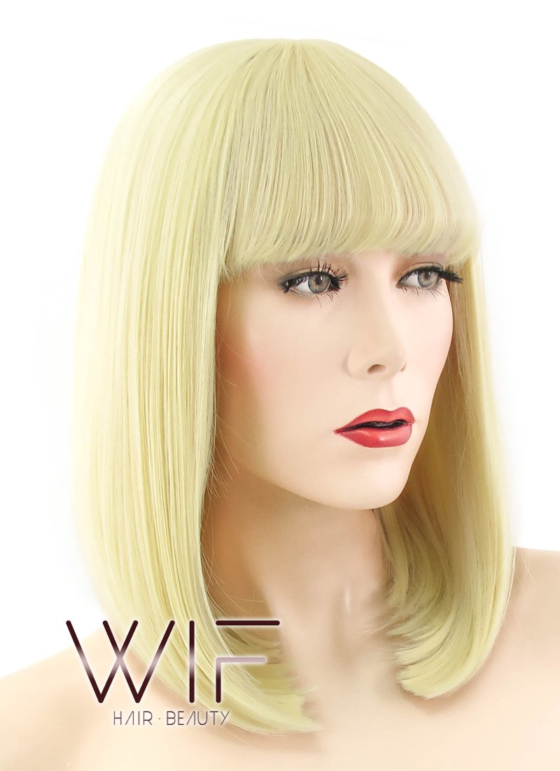14" Straight Light Blonde Lace Front Synthetic Wig LF1626
