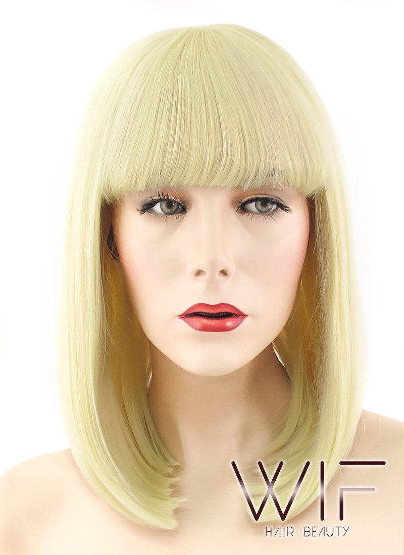 14" Straight Light Blonde Lace Front Synthetic Wig LF1626