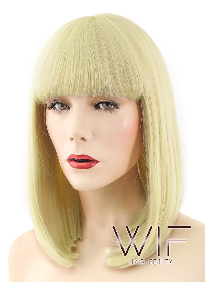 14" Straight Light Blonde Lace Front Synthetic Wig LF1626