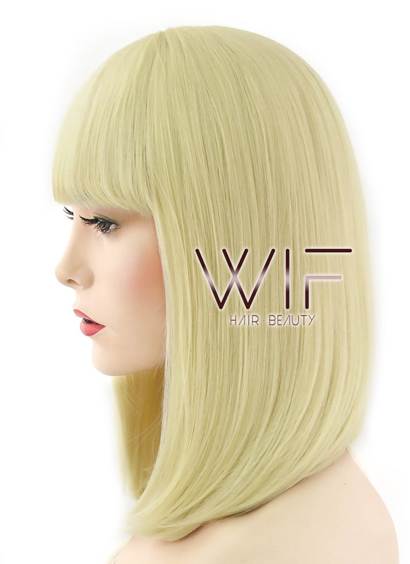 14" Straight Light Blonde Lace Front Synthetic Wig LF1626