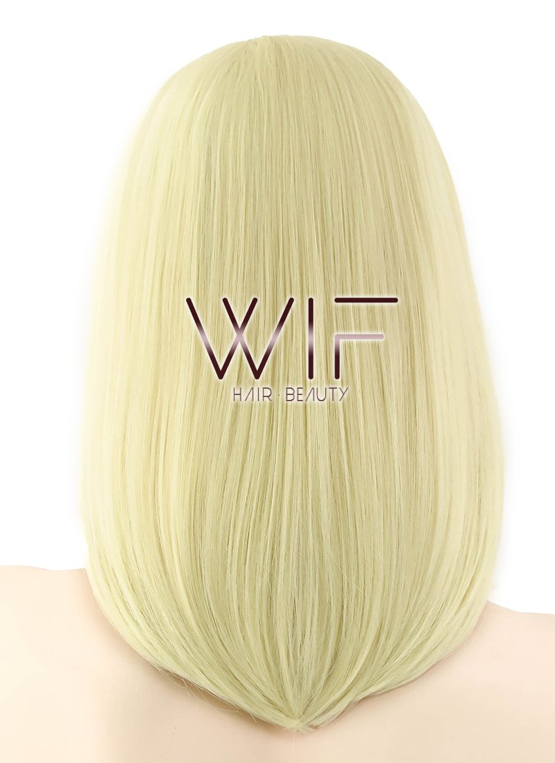 14" Straight Light Blonde Lace Front Synthetic Wig LF1626