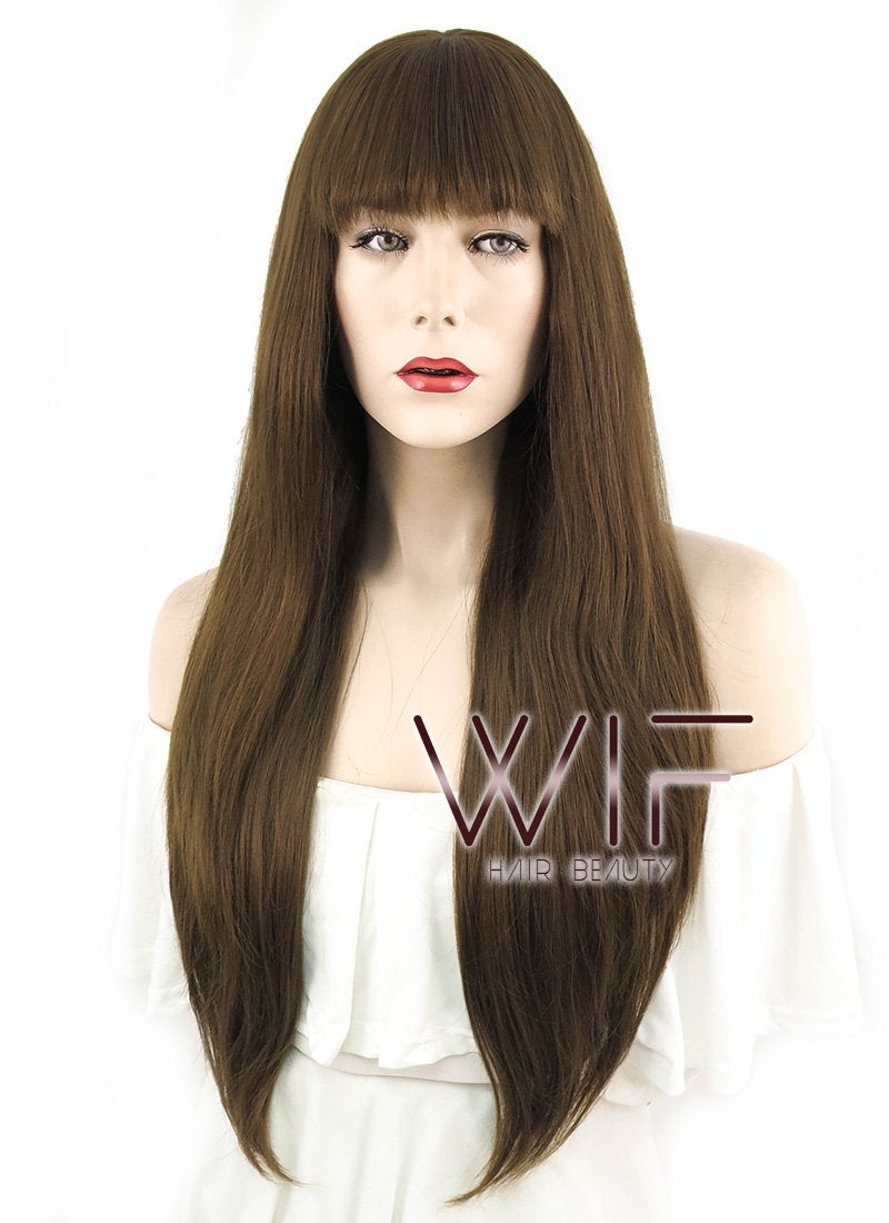 20" Straight Brown Lace Front Synthetic Wig LF1627