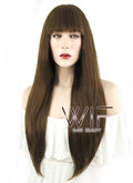 20" Straight Brown Lace Front Synthetic Wig LF1627