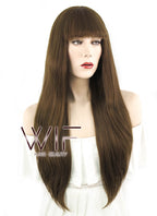 20" Straight Brown Lace Front Synthetic Wig LF1627