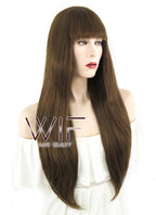 20" Straight Brown Lace Front Synthetic Wig LF1627
