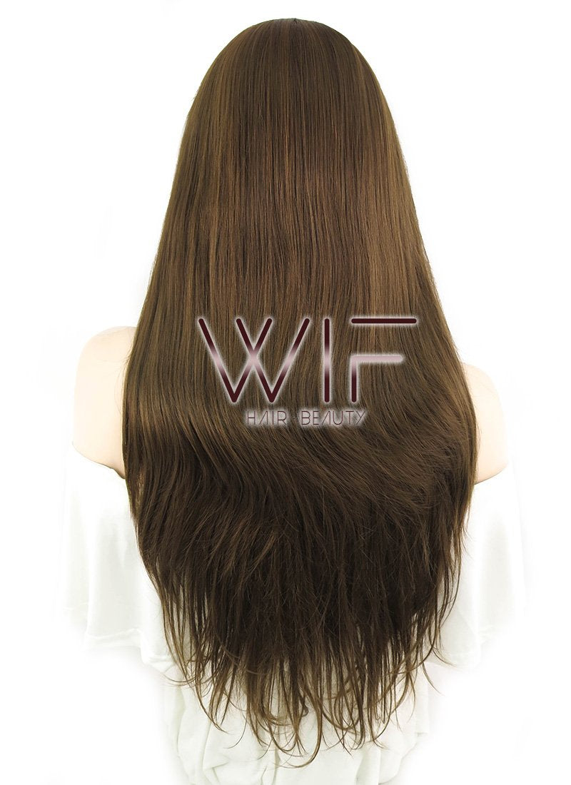 20" Straight Brown Lace Front Synthetic Wig LF1627