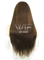 20" Straight Brown Lace Front Synthetic Wig LF1627