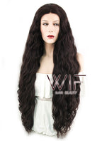 30" Spiral Curly Dark Brown Lace Front Synthetic Wig LF1628