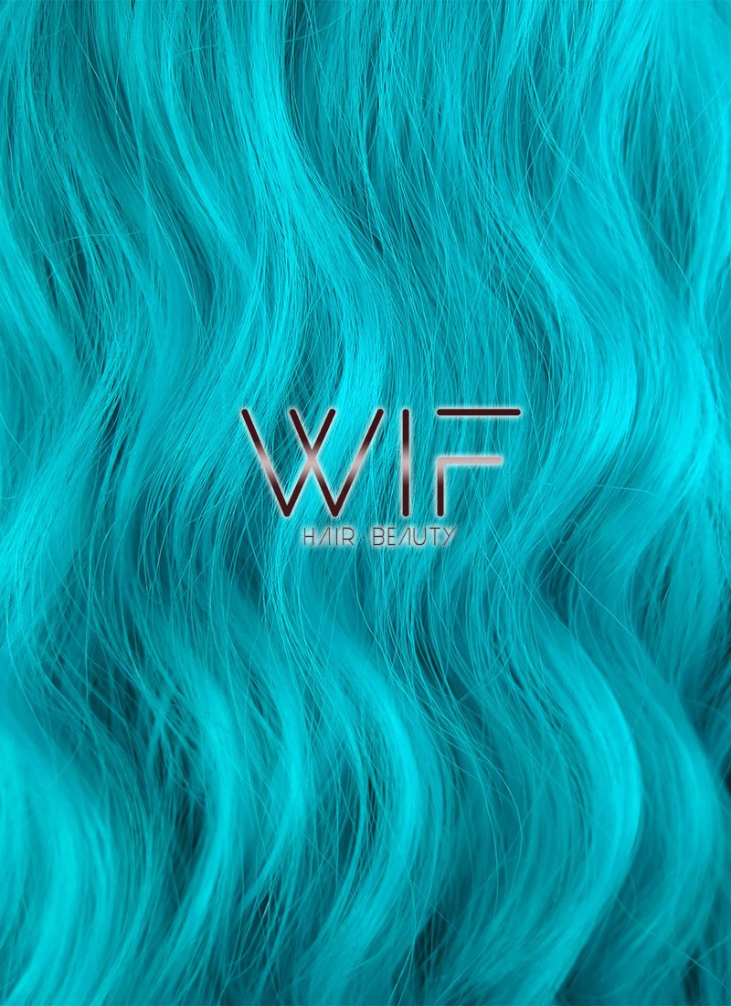 30" Spiral Curly Blue Lace Front Synthetic Wig LF1632
