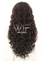 26" Spiral Curly Dark Brown Lace Front Synthetic Wig LF171