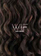 26" Spiral Curly Dark Brown Lace Front Synthetic Wig LF171