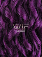 26" Spiral Curly Dark Purple Lace Front Synthetic Wig LF187