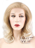 16" Wavy Mixed Blonde Lace Front Synthetic Wig LF192
