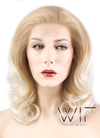 16" Wavy Mixed Blonde Lace Front Synthetic Wig LF192