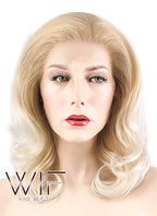 16" Wavy Mixed Blonde Lace Front Synthetic Wig LF192