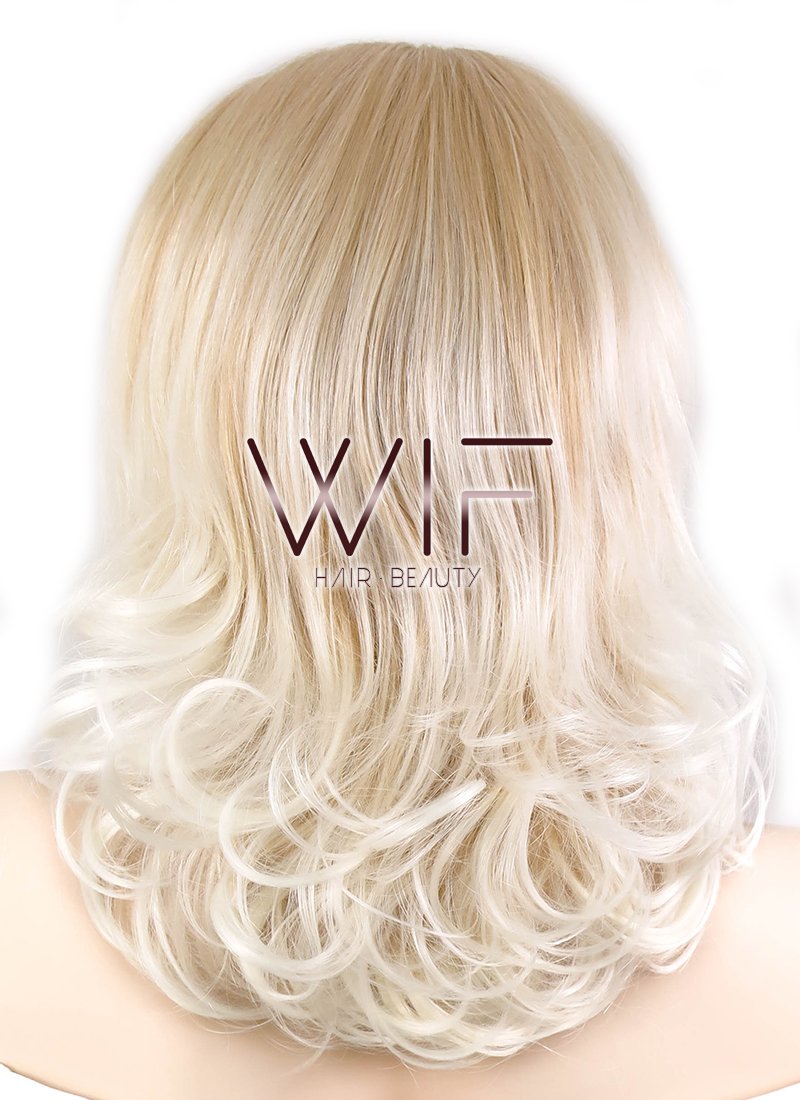 16" Wavy Mixed Blonde Lace Front Synthetic Wig LF192