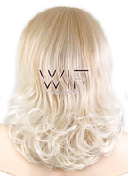 16" Wavy Mixed Blonde Lace Front Synthetic Wig LF192