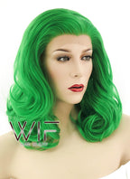 16" Wavy Green Lace Front Synthetic Wig LF197