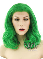 16" Wavy Green Lace Front Synthetic Wig LF197