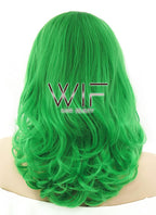 16" Wavy Green Lace Front Synthetic Wig LF197
