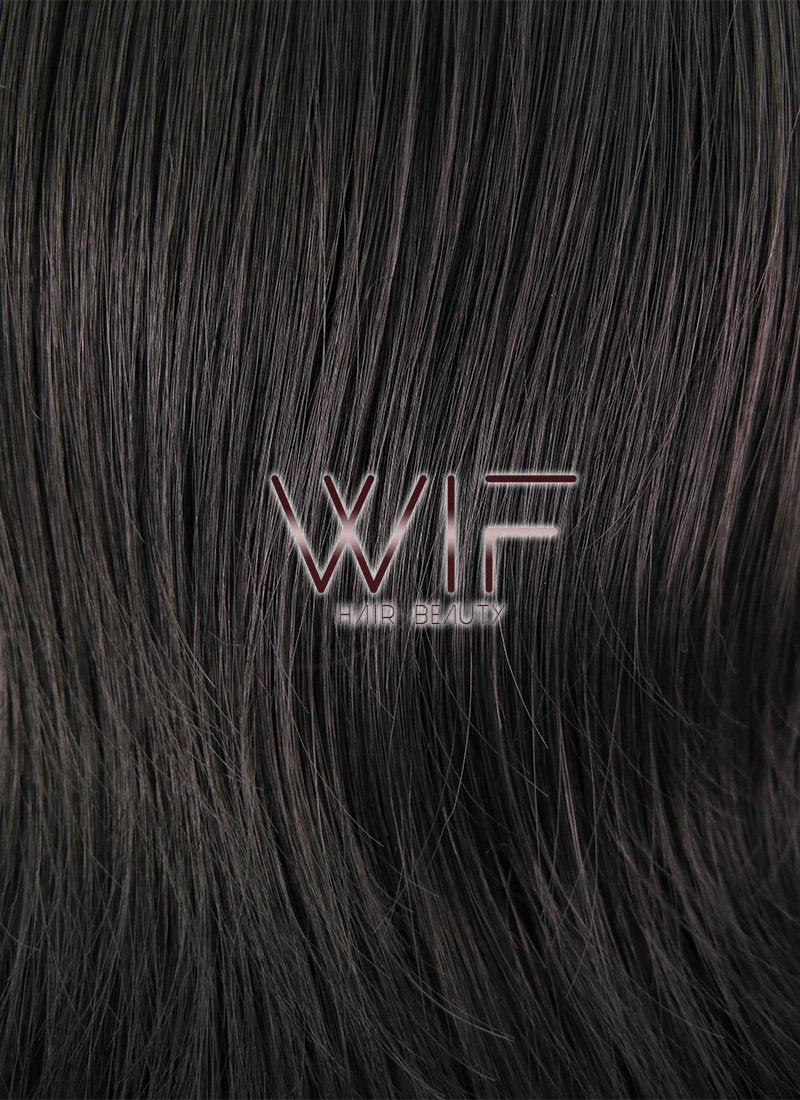 16" Wavy Natural Black Lace Front Synthetic Wig LF198