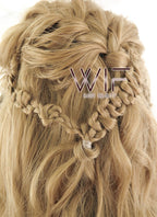 26" Long Curly Golden Blonde Braided Lace Front Synthetic Hair Wig LF2023