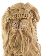 26" Long Curly Golden Blonde Braided Lace Front Synthetic Hair Wig LF2023