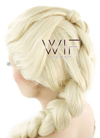 24" Long Light Blonde Elsa Braid Lace Front Synthetic Hair Wig LF2024