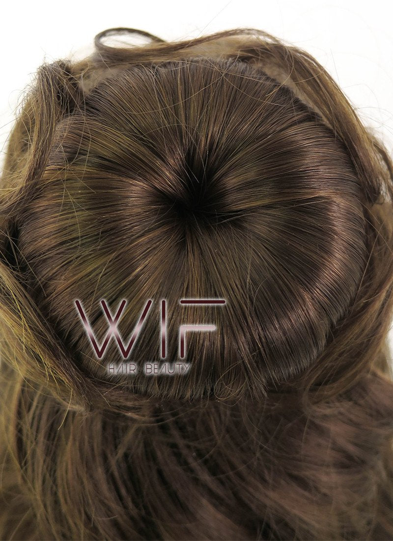 24" Long Curly Dark Brown Braided Beauty and the Beast Lace Front Synthetic Hair Wig LF2028