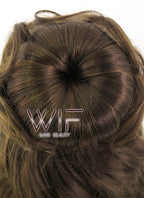 24" Long Curly Dark Brown Braided Beauty and the Beast Lace Front Synthetic Hair Wig LF2028
