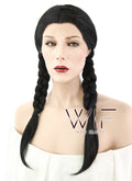 24" Natural Black Philippa Eilhart Braided Lace Front Synthetic Wig LF2035
