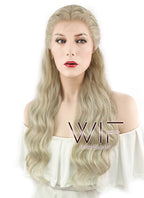 24" Light Ash Blonde Daenerys Targaryen Braided Lace Front Synthetic Wig LF2039