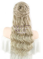 24" Light Ash Blonde Daenerys Targaryen Braided Lace Front Synthetic Wig LF2039