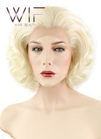 10" Wavy Light Blonde Lace Front Synthetic Wig LF235