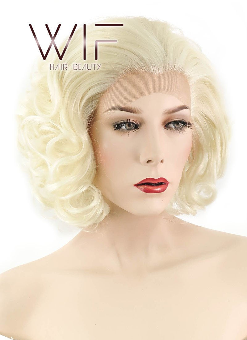 10" Wavy Light Blonde Lace Front Synthetic Wig LF235
