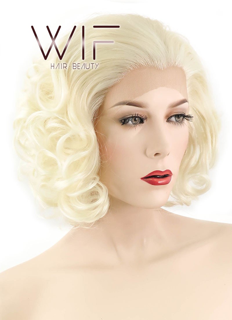 10" Wavy Light Blonde Lace Front Synthetic Wig LF235