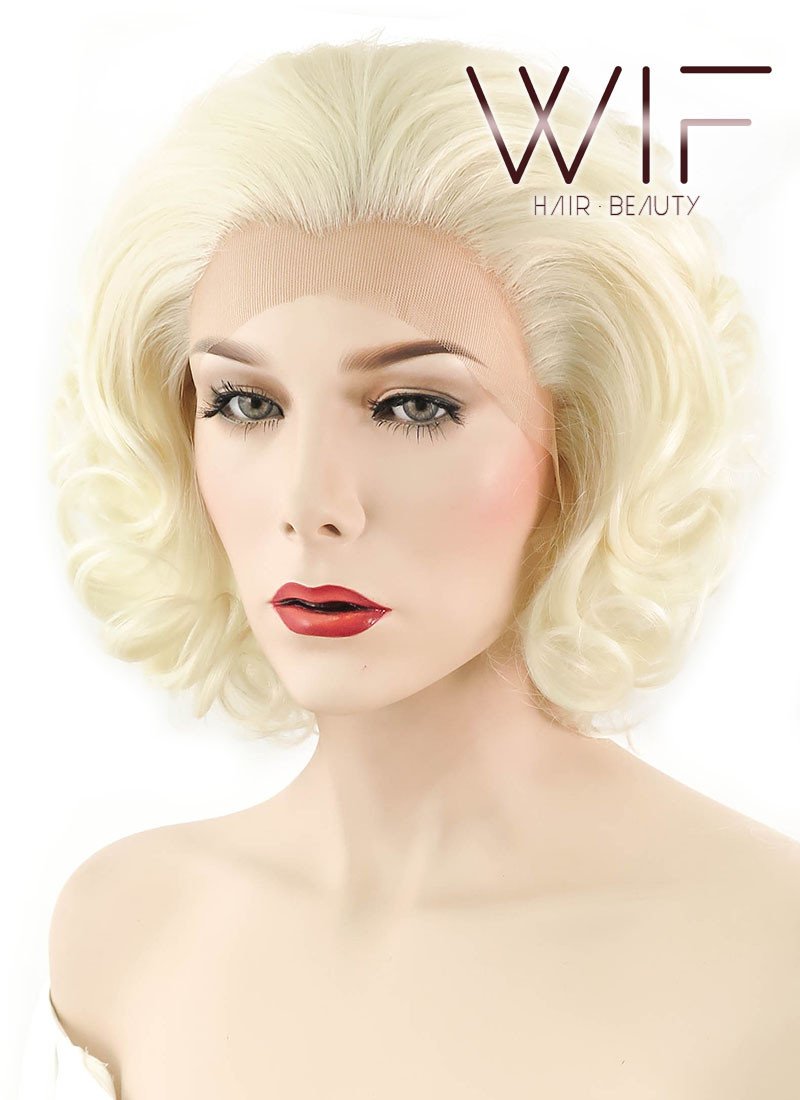 10" Wavy Light Blonde Lace Front Synthetic Wig LF235
