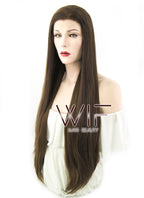 30" Straight Brown Lace Front Synthetic Wig LF242