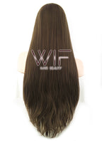 30" Straight Brown Lace Front Synthetic Wig LF242