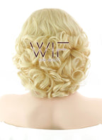 10" Wavy Mixed Golden Blonde Lace Front Synthetic Wig LF249