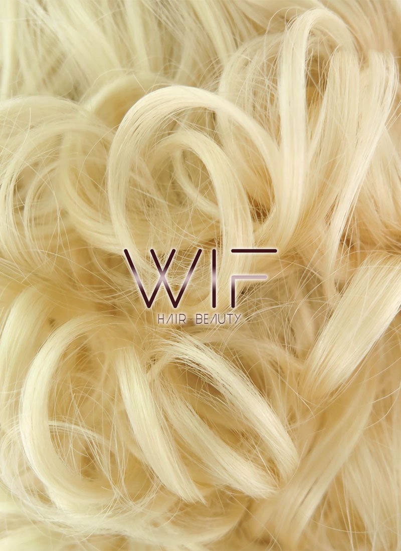 10" Wavy Mixed Golden Blonde Lace Front Synthetic Wig LF249