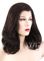16" Wavy Coffee Lace Front Synthetic Wig LF254