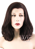 16" Wavy Coffee Lace Front Synthetic Wig LF254