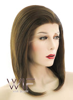 14" Straight Mixed Brown Lace Front Synthetic Wig LF268