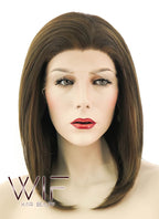 14" Straight Mixed Brown Lace Front Synthetic Wig LF268