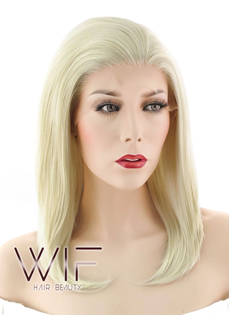 14" Straight Light Blonde Lace Front Synthetic Wig LF269