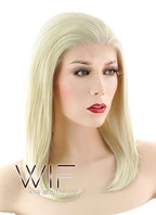 14" Straight Light Blonde Lace Front Synthetic Wig LF269